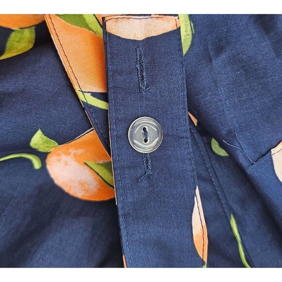 NWT Women's - Modcloth Navy Blue Practice What You Peach Peplum Tank, Size XL - Picture 8 of 9